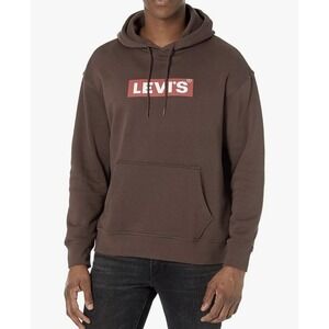 NWT Levi's Men's Extra Small Relaxed Graphic Hoodie - Hot Fudge‎ Brown